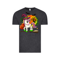 Vintage Black halloween unicorn Vintage Tee - Zillion Design Studio