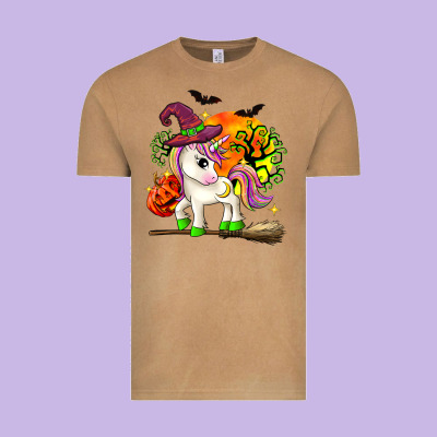 Halloween Unicorn Vintage Tee Designed By Zillion Design Studio
