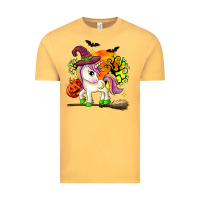 Vintage Mustard halloween unicorn Vintage Tee - Zillion Design Studio