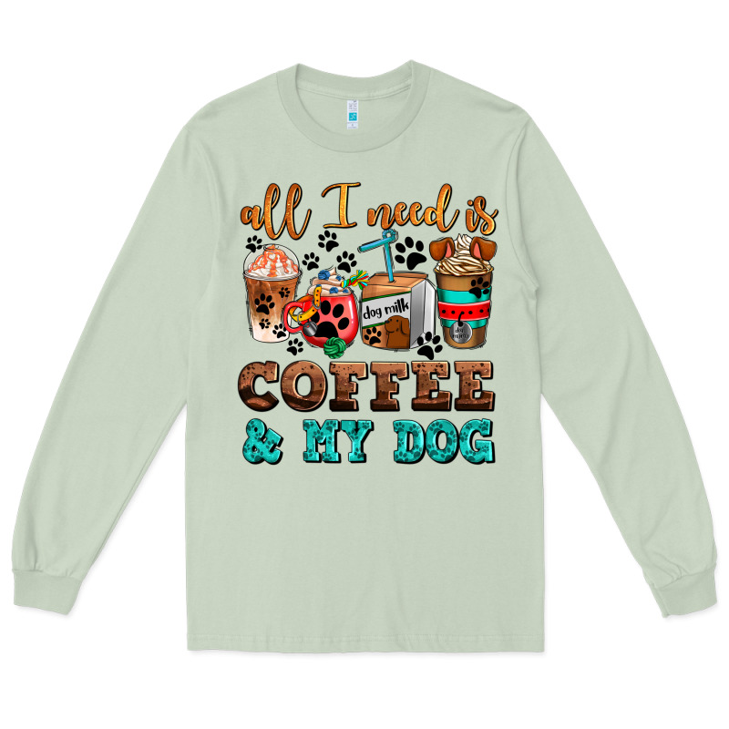 All I Need Is Coffee And My Dog Long Sleeve Tee by AdoDesignShop | Teevron