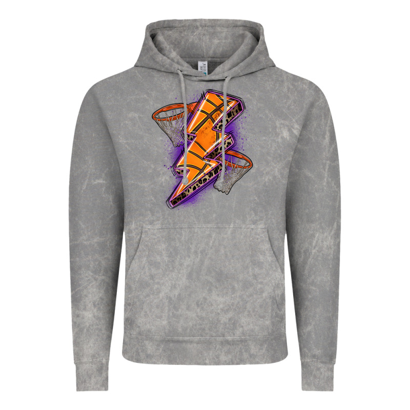 Basketball Lightning Bolt Vintage Hoodie by Zillion Design Studio | Teevron