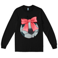 Black coquette soccer bow Long Sleeve Tee - JahusDesignShop