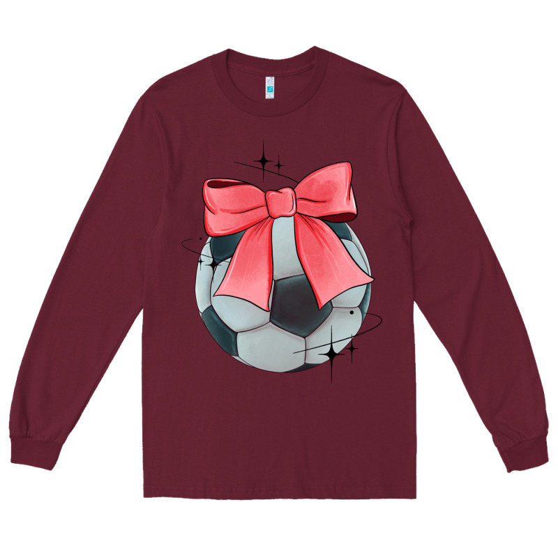 Coquette Soccer Bow Long Sleeve Tee by JahusDesignShop | Teevron