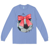 Colony Blue coquette soccer bow Long Sleeve Tee - JahusDesignShop