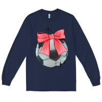 Navy coquette soccer bow Long Sleeve Tee - JahusDesignShop