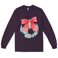 Plum coquette soccer bow Long Sleeve Tee - JahusDesignShop