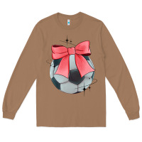 Toasted Coconut coquette soccer bow Long Sleeve Tee - JahusDesignShop