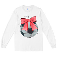 White coquette soccer bow Long Sleeve Tee - JahusDesignShop