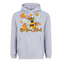 Heather Grey be you tiful Heavyweight Hoodie - MaliasSmallBusiness