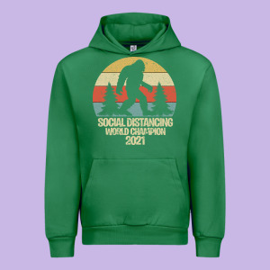 Bigfoot Social Distancing World Champion Urban Hoodie Designed By Bettercallsaul