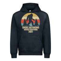 Navy Bigfoot Social Distancing World Champion Urban Hoodie - Bettercallsaul