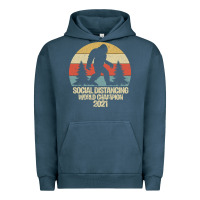 Pigment Midnight Navy Bigfoot Social Distancing World Champion Urban Hoodie - Bettercallsaul