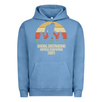 Pigment Pebble Blue Bigfoot Social Distancing World Champion Urban Hoodie - Bettercallsaul