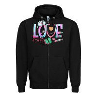Black love nurse Zipper Hoodie - BundleAndBundleShop