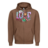Chestnut love nurse Zipper Hoodie - BundleAndBundleShop