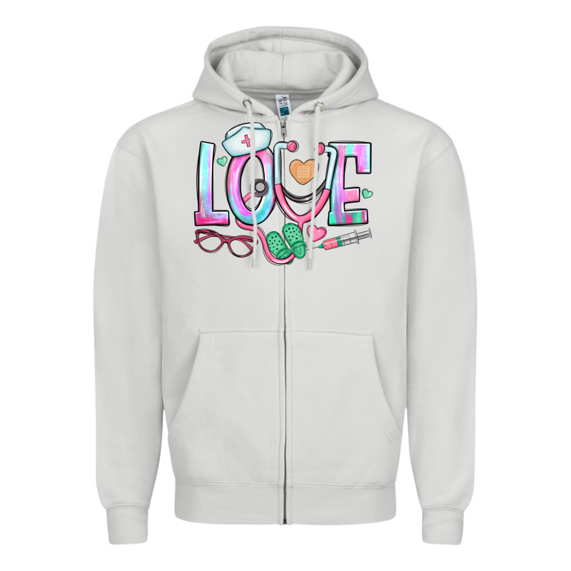 Love Nurse Zipper Hoodie by BundleAndBundleShop | Teevron