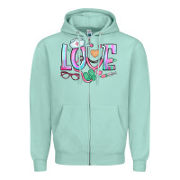 Seafoam love nurse Zipper Hoodie - BundleAndBundleShop