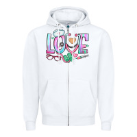 White love nurse Zipper Hoodie - BundleAndBundleShop