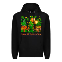 Black happy st. patricks day with gnomies Premium Hoodie - BundleAndBundleShop