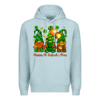 Blue Mist happy st. patricks day with gnomies Premium Hoodie - BundleAndBundleShop