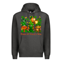 Charcoal Heather happy st. patricks day with gnomies Premium Hoodie - BundleAndBundleShop