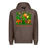 Coffee happy st. patricks day with gnomies Premium Hoodie - BundleAndBundleShop