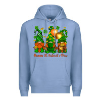 Colony Blue happy st. patricks day with gnomies Premium Hoodie - BundleAndBundleShop