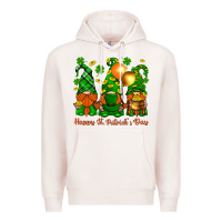 Pale Pink happy st. patricks day with gnomies Premium Hoodie - BundleAndBundleShop