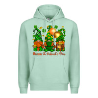 Seafoam happy st. patricks day with gnomies Premium Hoodie - BundleAndBundleShop