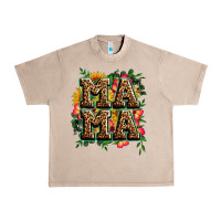 French Oak floral leopard mama Urban Heavy Tee - Zillion Design Studio