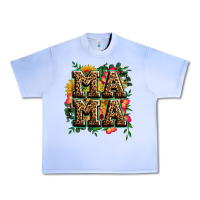 Grape Ice floral leopard mama Urban Heavy Tee - Zillion Design Studio