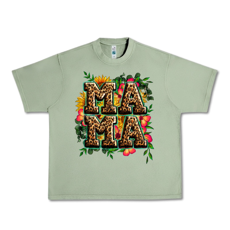 Floral Leopard Mama Urban Heavy Tee by Zillion Design Studio | Teevron