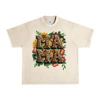 Sandshell floral leopard mama Urban Heavy Tee - Zillion Design Studio