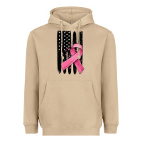 Mushroom breast cancer ribbon american flag Heavyweight Hoodie - MaliasSmallBusiness