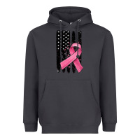 Smoke breast cancer ribbon american flag Heavyweight Hoodie - MaliasSmallBusiness