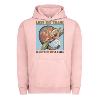 Pigment Salmon Let's Eat Trash & Get Hit By A Car Urban Hoodie - Bettercallsaul