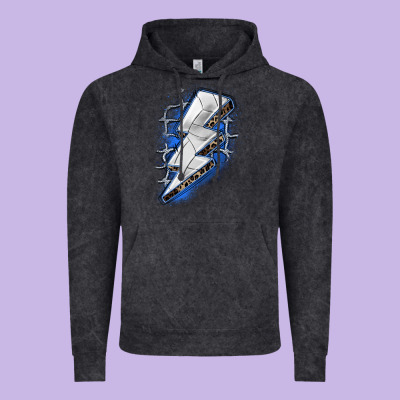 Volleyball Lightning Bolt Vintage Hoodie Designed By Zillion Design Studio