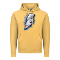 Vintage Mustard volleyball lightning bolt Vintage Hoodie - Zillion Design Studio