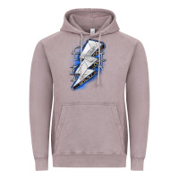 Vintage Zinc volleyball lightning bolt Vintage Hoodie - Zillion Design Studio