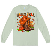 Matcha hello fall pumpkins  cowgirl  and roses Long Sleeve Tee - AdoDesignShop
