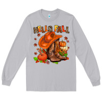 Moon Dust hello fall pumpkins  cowgirl  and roses Long Sleeve Tee - AdoDesignShop