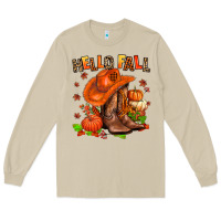 Mushroom hello fall pumpkins  cowgirl  and roses Long Sleeve Tee - AdoDesignShop