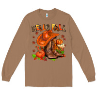 Toasted Coconut hello fall pumpkins  cowgirl  and roses Long Sleeve Tee - AdoDesignShop