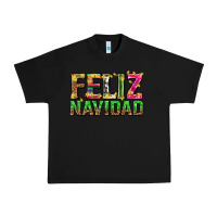 Black feliz navidad with pattern Urban Heavy Tee - texasbilliewilder