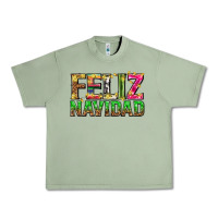 Oil Green feliz navidad with pattern Urban Heavy Tee - texasbilliewilder