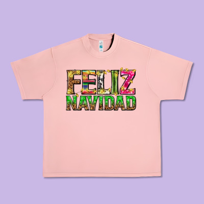Feliz Navidad With Pattern Urban Heavy Tee Designed By Texasbilliewilder
