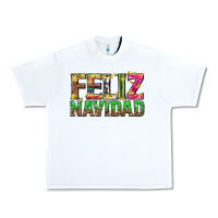 White feliz navidad with pattern Urban Heavy Tee - texasbilliewilder