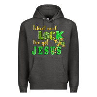 Charcoal Heather i dont need luck i have got jesus Premium Hoodie - AdoDesignShop