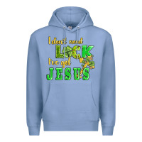 Colony Blue i dont need luck i have got jesus Premium Hoodie - AdoDesignShop