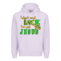 Lilac i dont need luck i have got jesus Premium Hoodie - AdoDesignShop